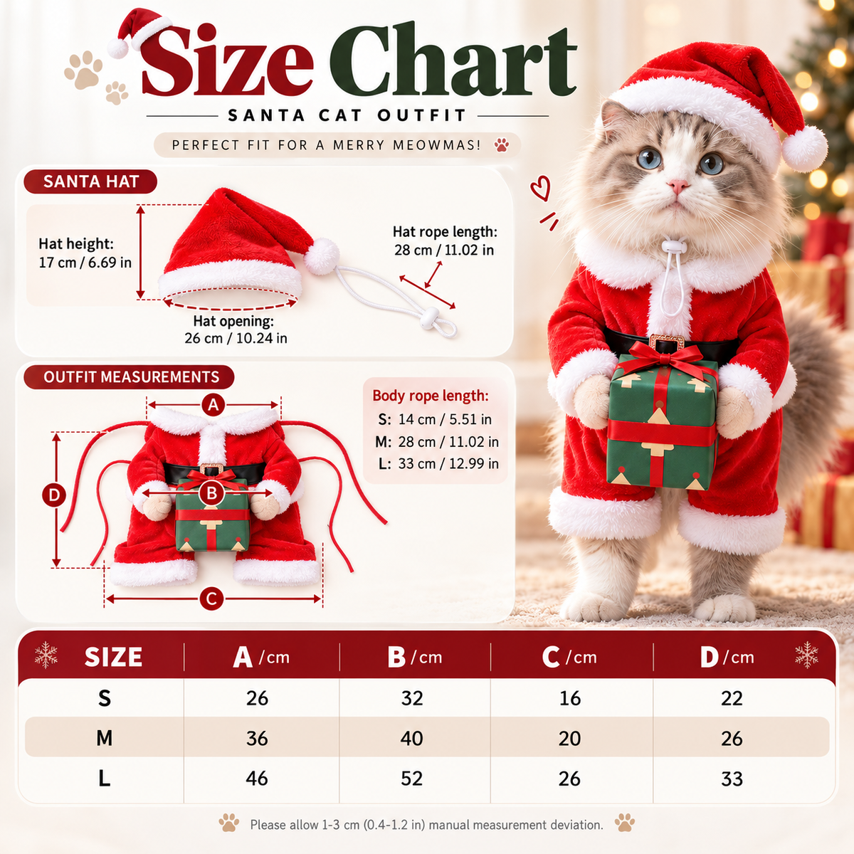 Merry Meow™ Christmas Gift Santa Outfit