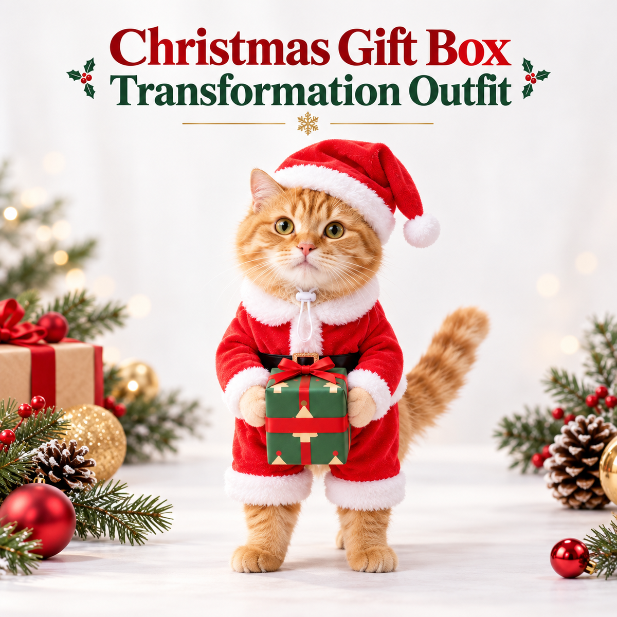 Merry Meow™ Christmas Gift Santa Outfit