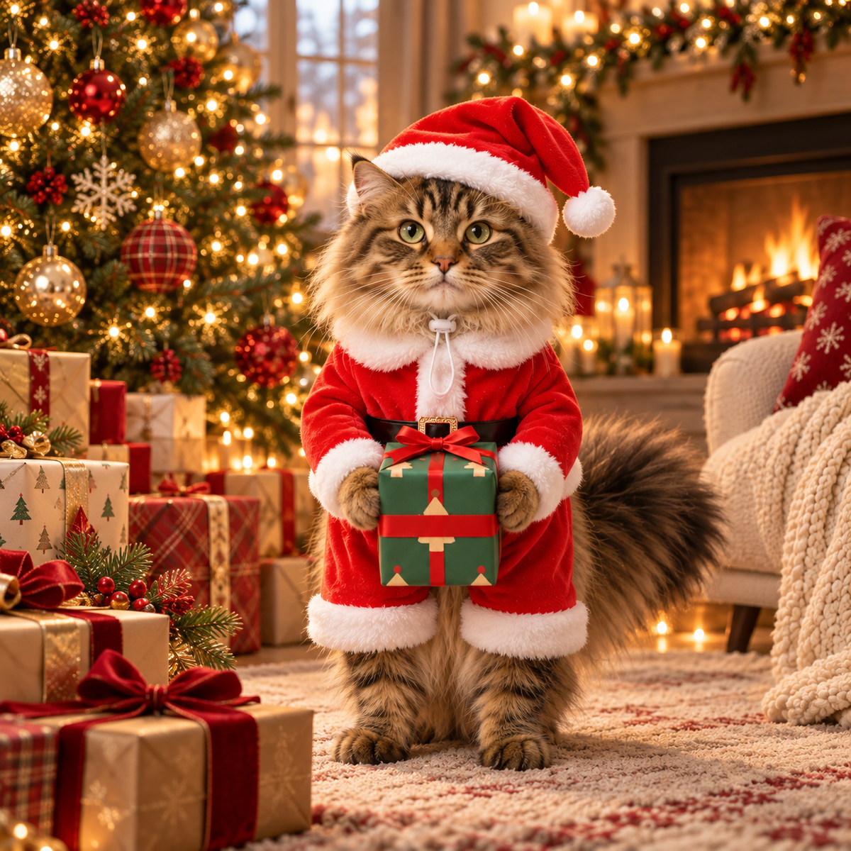 Merry Meow™ Christmas Gift Santa Outfit