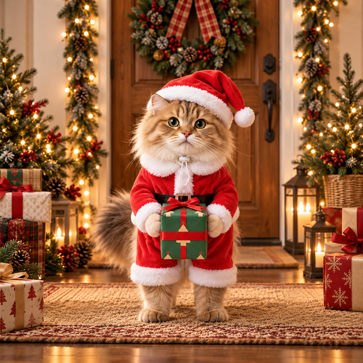 Merry Meow™ Christmas Gift Santa Outfit
