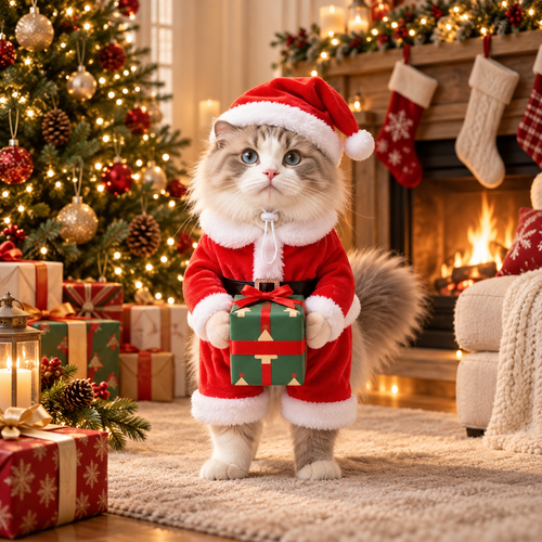 Merry Meow™ Christmas Gift Santa Outfit