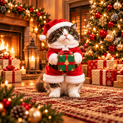 Merry Meow™ Christmas Gift Santa Outfit