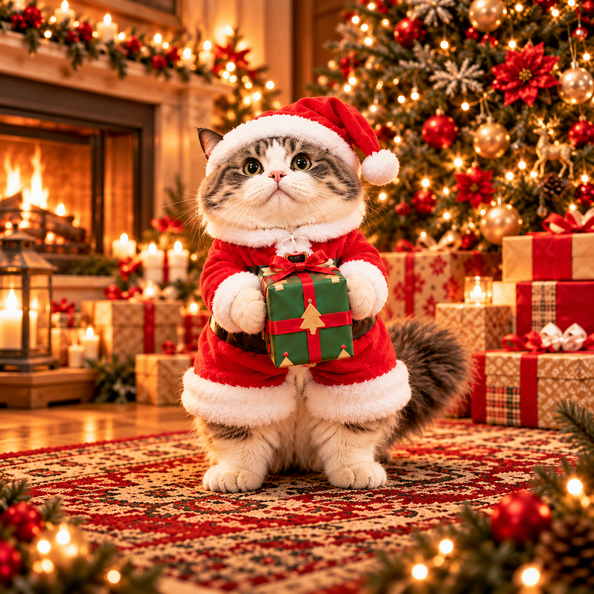 Merry Meow™ Christmas Gift Santa Outfit