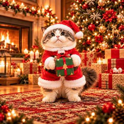 Merry Meow™ Christmas Gift Santa Outfit
